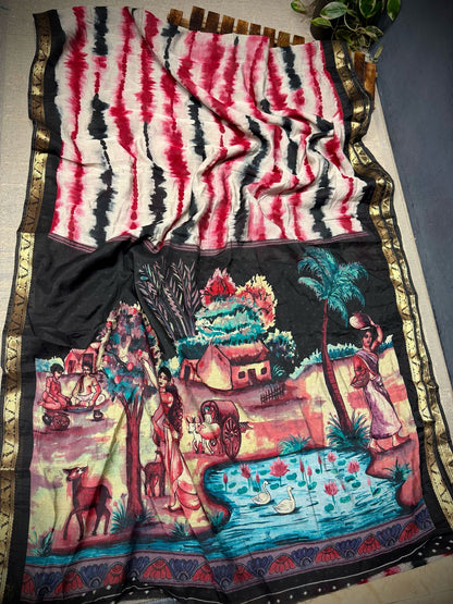 premium mangalgiri silk saree