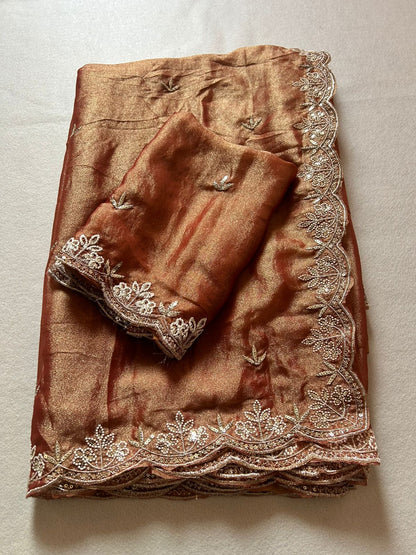 Bronze Pita Tissue Silk