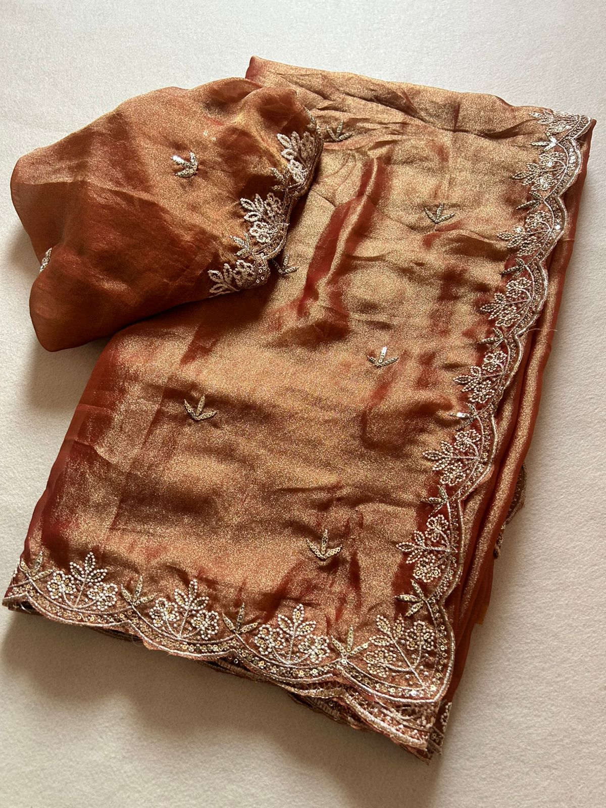 Bronze Pita Tissue Silk