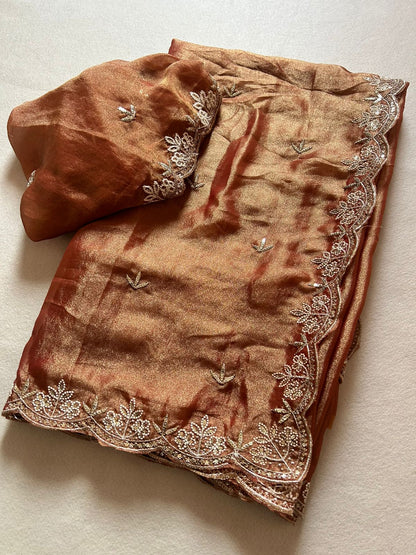 Bronze Pita Tissue Silk