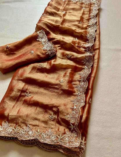 Bronze Pita Tissue Silk