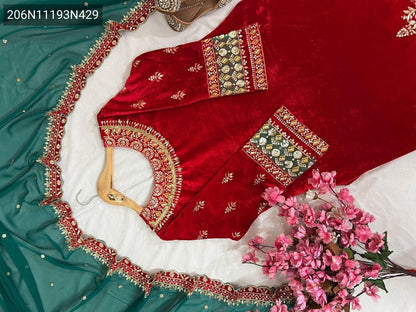 Velvet Kurthi-Palazzo Set