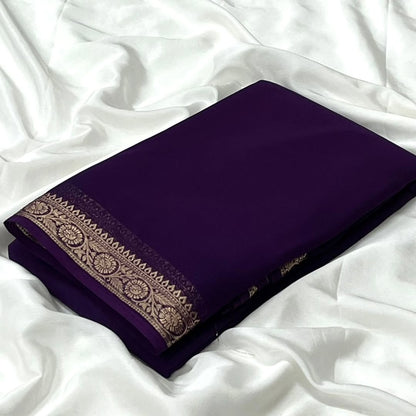 Pure VISCOSE silk 2/2 small Fancy Border Sarees