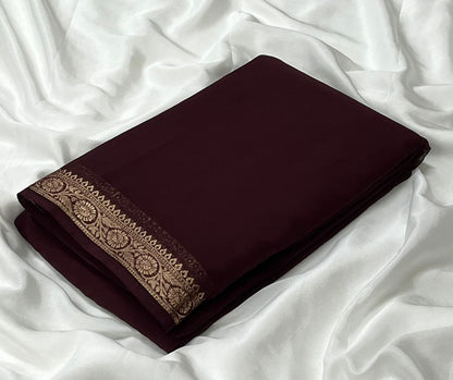 Pure VISCOSE silk 2/2 small Fancy Border Sarees