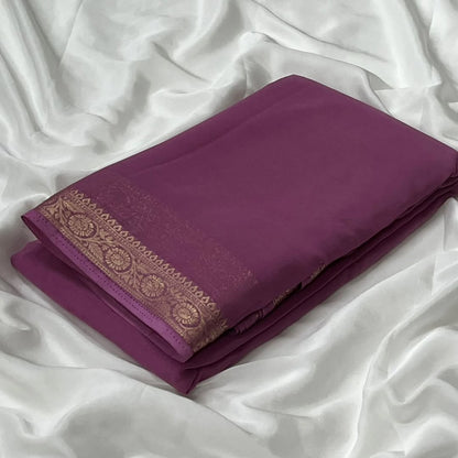 Pure VISCOSE silk 2/2 small Fancy Border Sarees