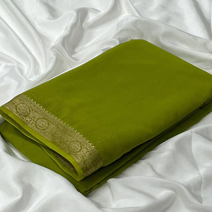 Pure VISCOSE silk 2/2 small Fancy Border Sarees