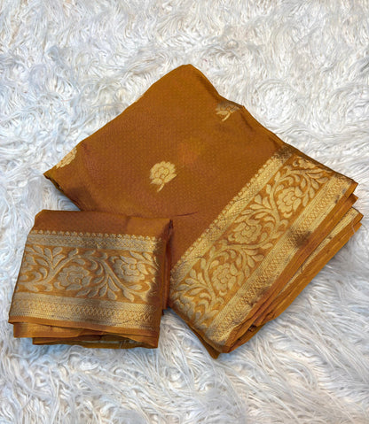 Pure Viscose Crepe Silk Floral Saree