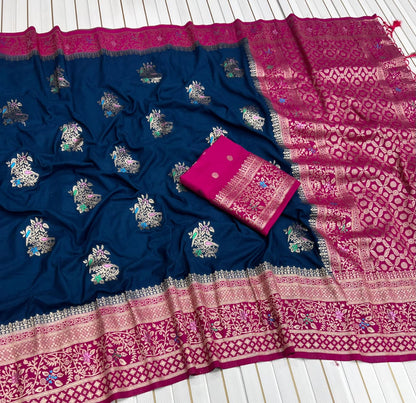 Rukmini Khadi Georgette Saree