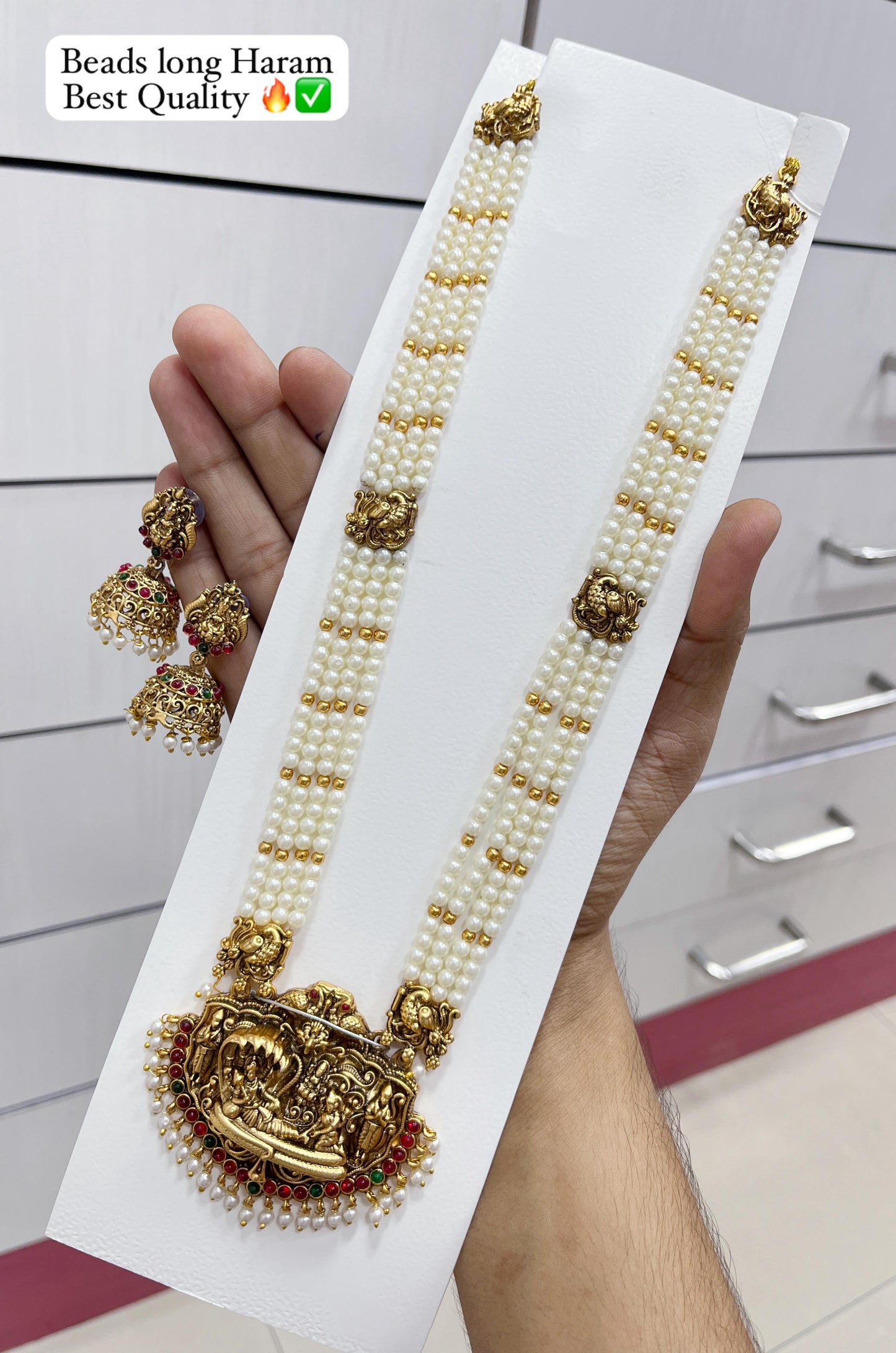 Ananta Sayana Lakshmi Beads Haaram