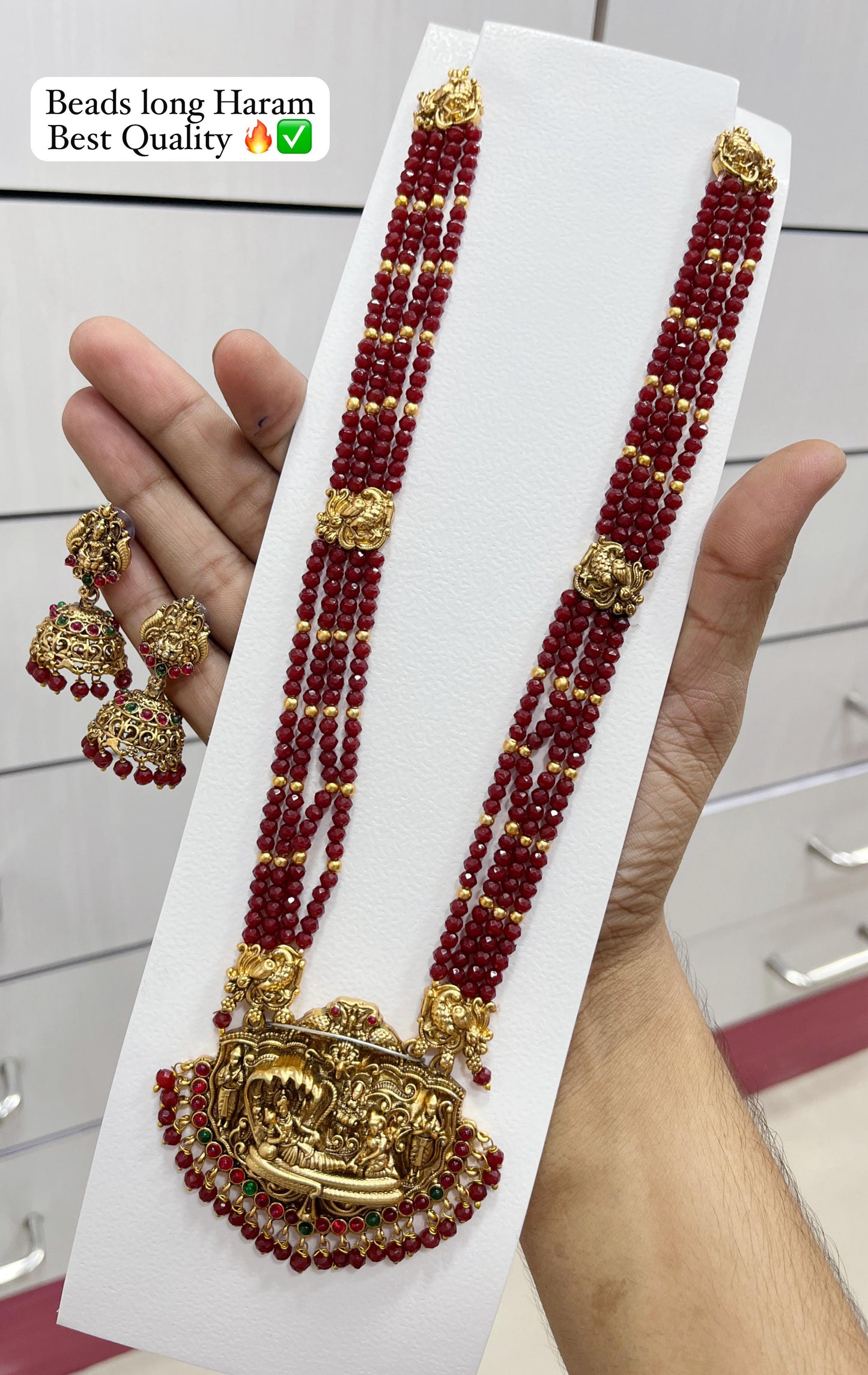 Ananta Sayana Lakshmi Beads Haaram