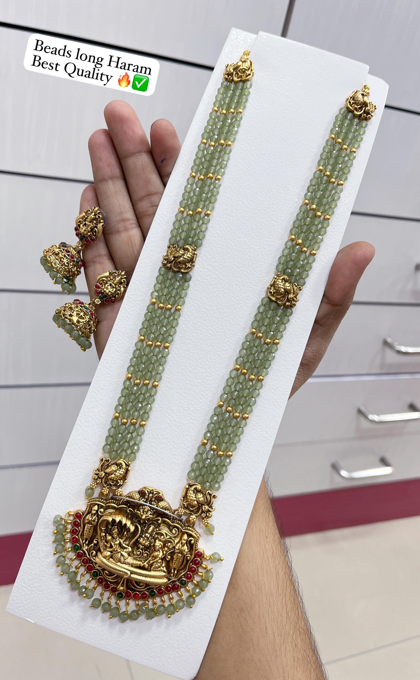 Ananta Sayana Lakshmi Beads Haaram