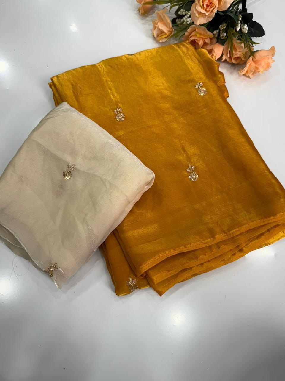 Fendy Satin Space Silk Saree