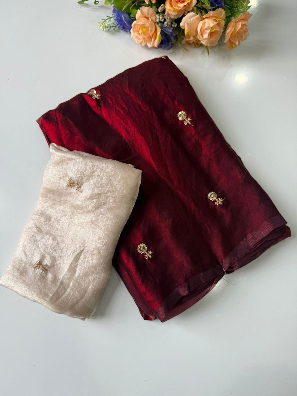 Fendy Satin Space Silk Saree