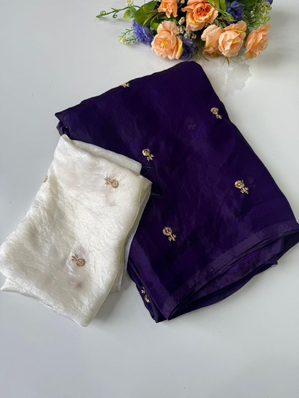 Fendy Satin Space Silk Saree