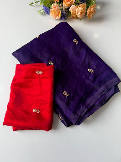 Fendy Satin Space Silk Saree
