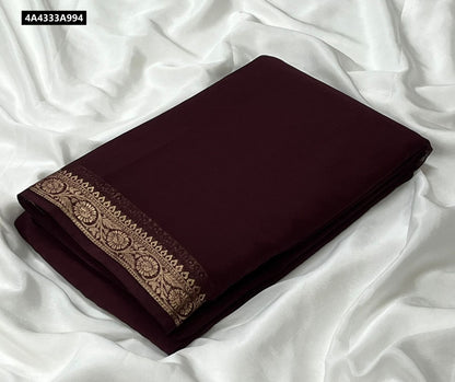 Pure Viscose Silk 2/2 small Fancy Border Sarees