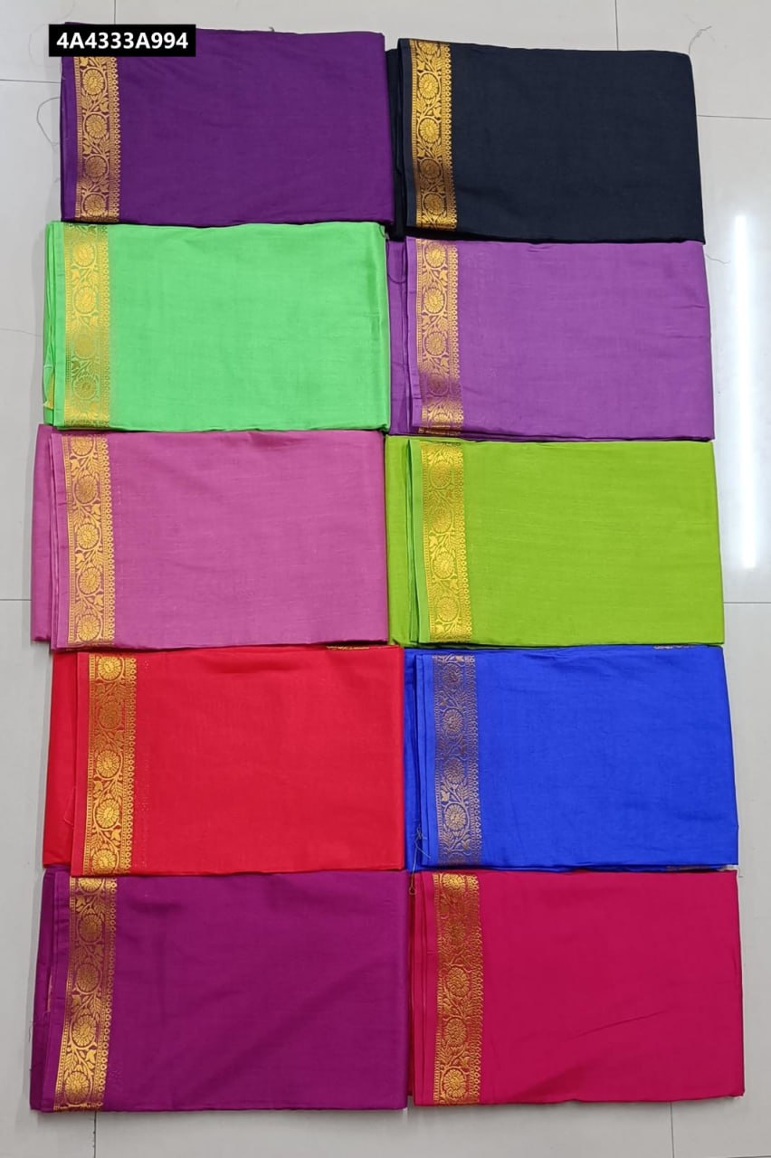 Pure Viscose Silk 2/2 small Fancy Border Sarees
