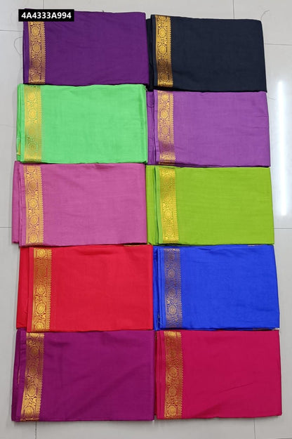 Pure Viscose Silk 2/2 small Fancy Border Sarees