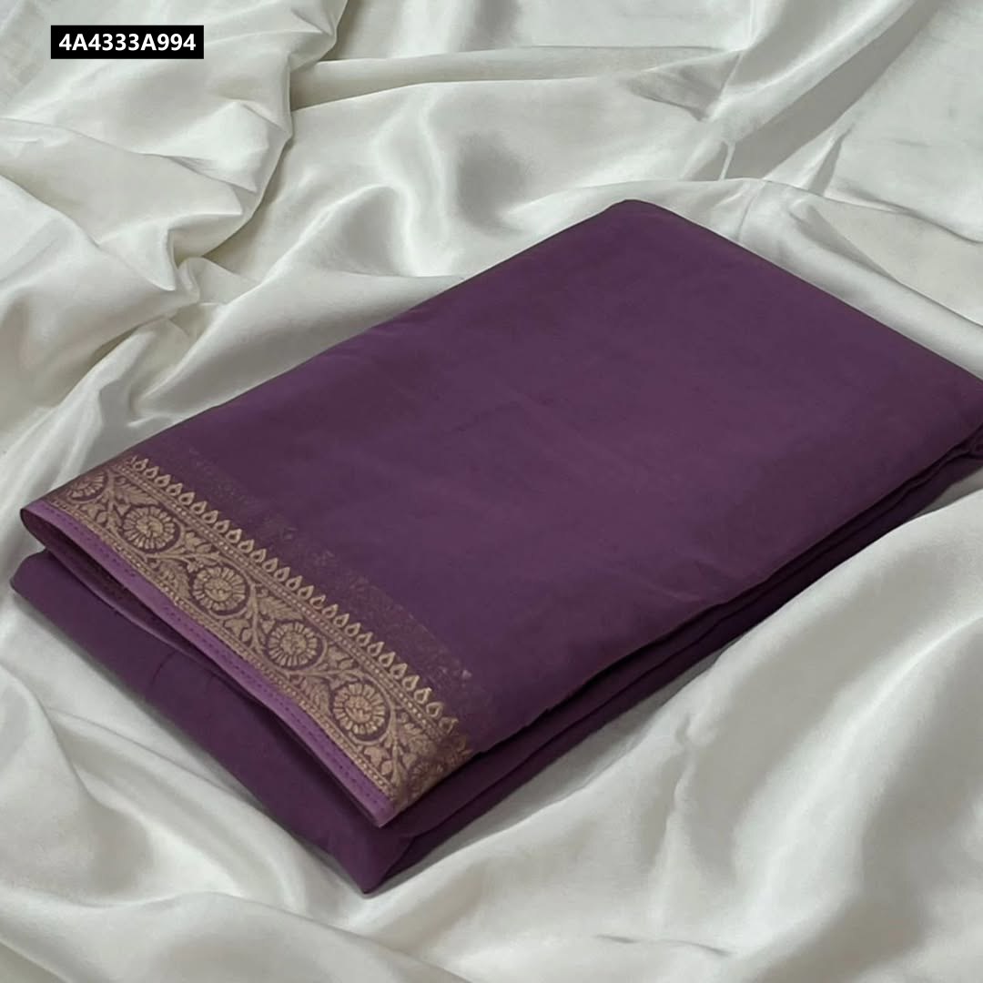 Pure Viscose Silk 2/2 small Fancy Border Sarees