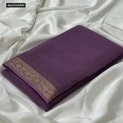 Pure Viscose Silk 2/2 small Fancy Border Sarees