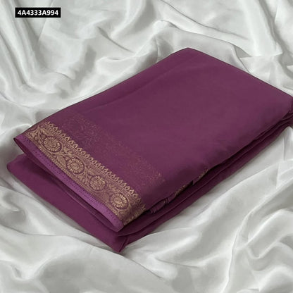 Pure Viscose Silk 2/2 small Fancy Border Sarees