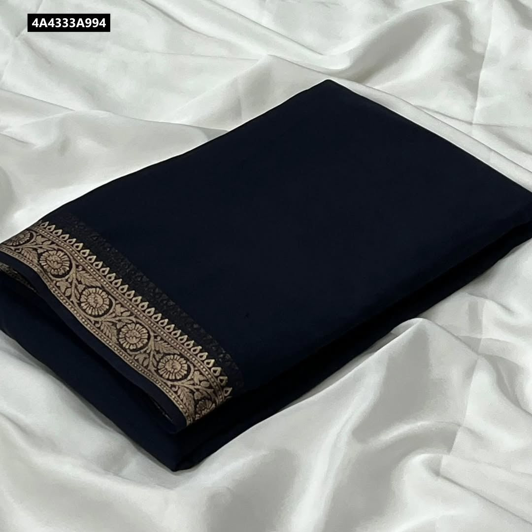 Pure Viscose Silk 2/2 small Fancy Border Sarees