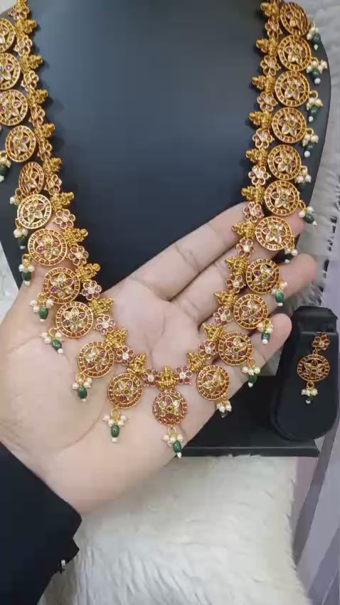 Jadau Bottu mala With Pearls