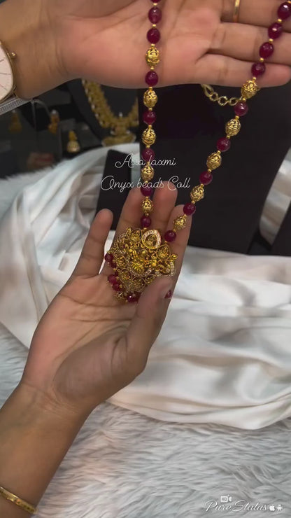 Ashtalaxmi locket Beads Chain
