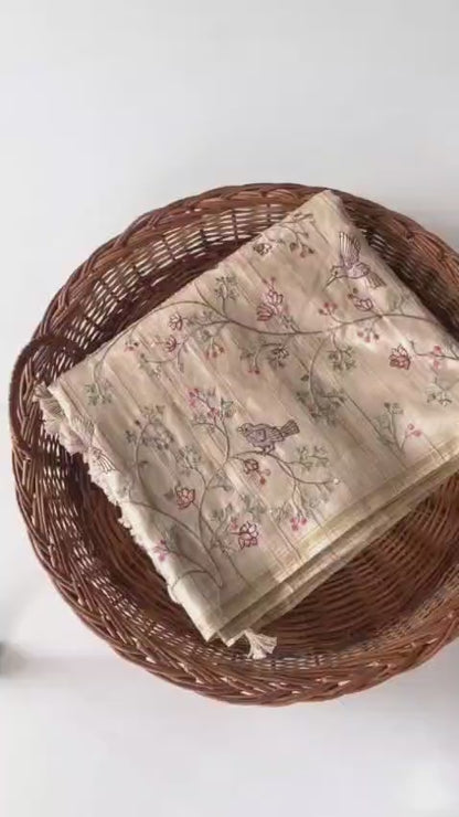 Pure Loom Tussar Saree